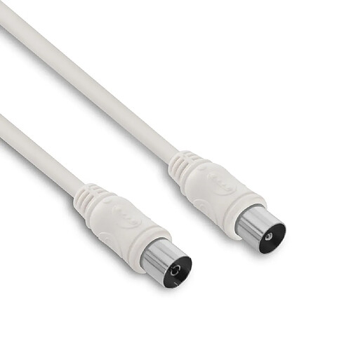 Metronic Câble TV coaxial 9,52 mm mâle/fem. 5 m - blanc