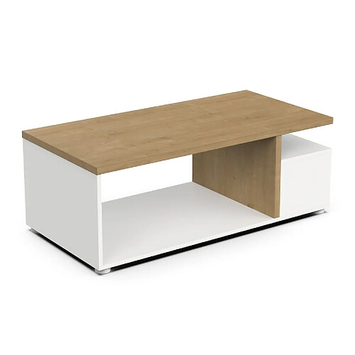 But Table basse AXELLE imitation chêne/ blanc