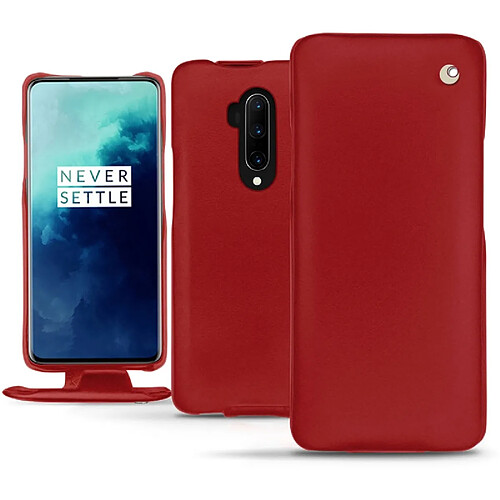 Housse cuir OnePlus 7T Pro - Rabat vertical - Rouge ( Nappa - Pantone #d50032 ) - NOREVE