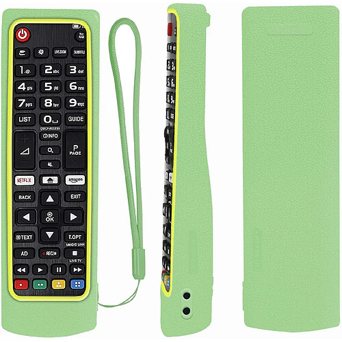 SANAG etui De Protection En Silicone Pour Lg Smart Tv Telecommande, Akb75675301 Akb75675304 Akb74915305, Housse Coque Pour Pour Lg Telecommande, Antiderapage, Antisismique, Lavable(Vert Lumineux+Jaune)