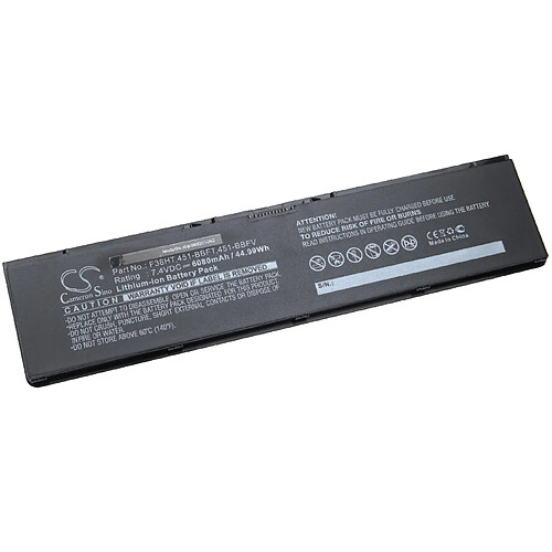 vhbw batterie compatible avec Dell Latitude 14 7000, E7440, E7450 laptop (6080mAh, 7.4V, Li-Ion, noir)