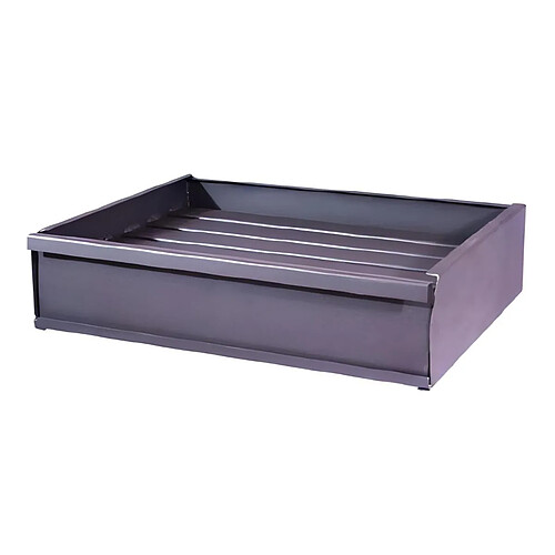 Visiodirect Tiroir Barbecue, Bac pour Barbecue en acier inoxydable coloris Gris - 60 x 41 x 12 cm