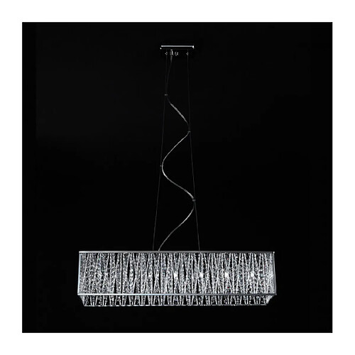 Luminaire Center Suspension en cristal Vanessa couleur chrome