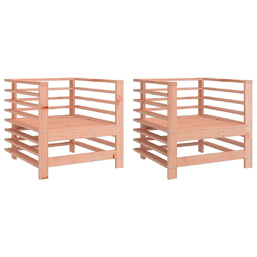 Maison Chic Lot de 2 Chaises de jardin,Fauteuil d'extérieur cm bois massif douglas -MN66605