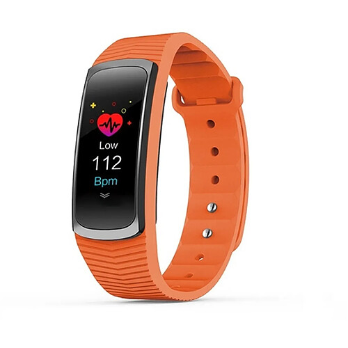 Wewoo Bracelet connecté Orange Fitness Tracker 0,96 pouces Bluetooth Smart Bracelet, IP67 imperméable, Traker d'activité de soutien / Moniteur de fréquence cardiaque / de pression artérielle / Capture à distance