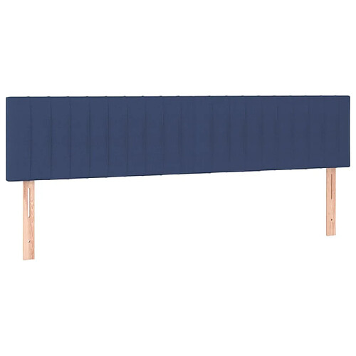 Maison Chic Lot de 2 Têtes de lit design Bleu pour chambre - Décoration de lit 90x5x78/88 cm Tissu -MN27540