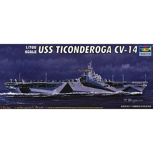 USS Ticonderoga CV-14 - 1:700e - Trumpeter