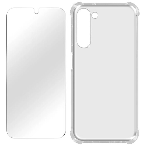 Avizar Coque pour Samsung Galaxy S23 Antichoc + Verre Trempé 9H Transparent