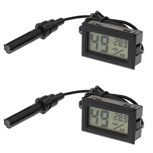 2 Pièces Hygromètre Thermomètre Numérique LCD pour Maison Intérieure