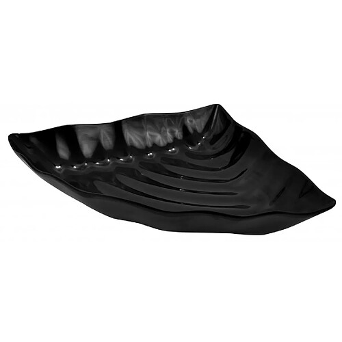 Plat Melamine Noir Ondule 1/4 De Rond - L2G - 374