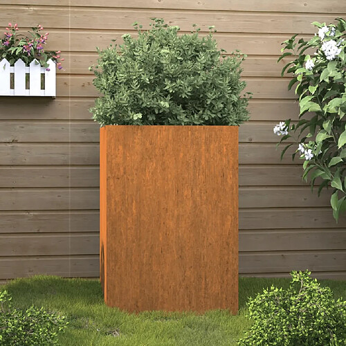 vidaXL Jardinière 52x48x75 cm acier corten