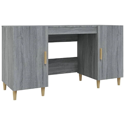 Maison Chic Bureau,Table de travail pour chambre Sonoma gris 140x50x75 cm Bois d'ingénierie -GKD95019