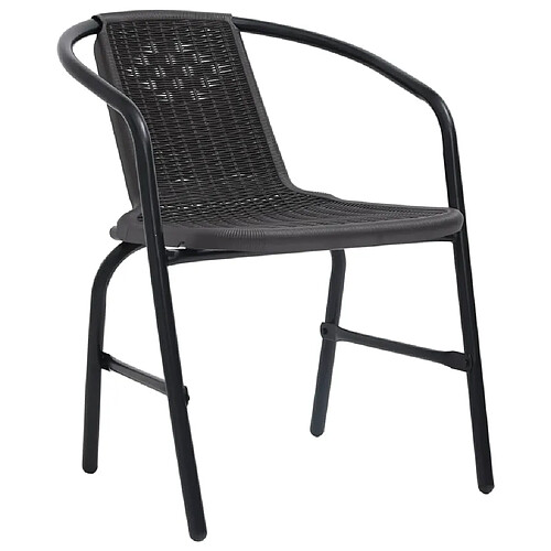 Maison Chic Lot de 8 Chaises de jardin,Fauteuil d'extérieur Rotin plastique et acier 110 kg -MN19544