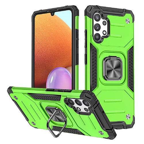 Coque en TPU antichoc avec béquille rotative vert pour votre Samsung Galaxy A32 4G (EU Version)