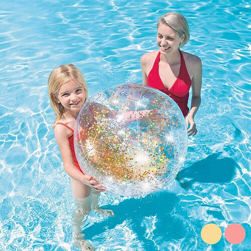 Totalcadeau Ballon gonflable avec paillettes (51 cm) piscine et mer pas cher