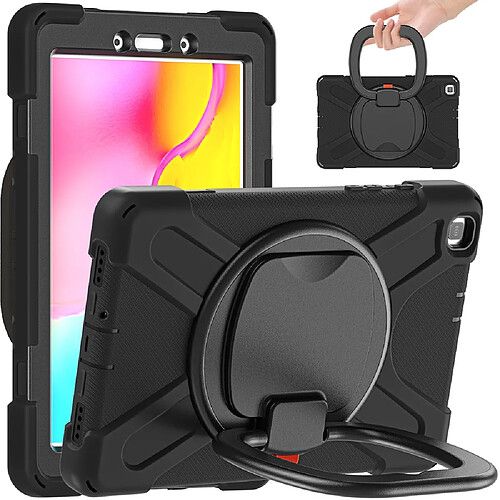 Coque en TPU + Silicone hybride avec béquille pivotante à 360° noir noir pour votre Samsung Galaxy Tab A 8.0 Wi-Fi (2019) SM-T290/T295