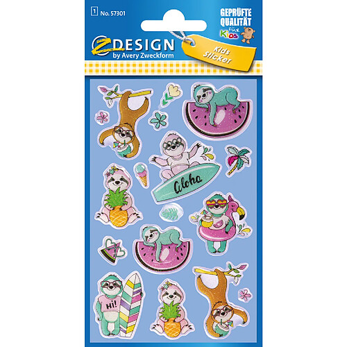 AVERY Zweckform ZDesign KIDS Sticker Glossy 'Paresseux' ()