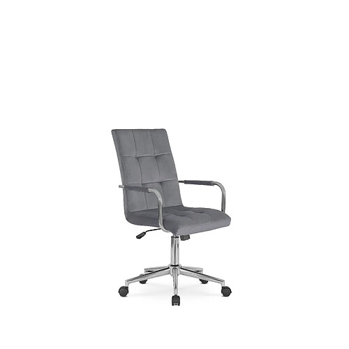 Vivaldi Fauteuil Pivotant BOSTON Gris Velours