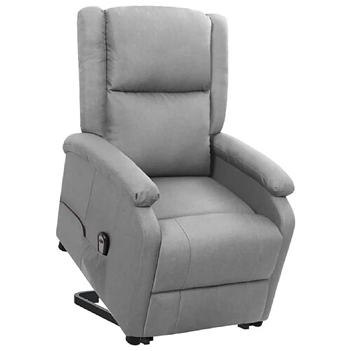 vidaXL Fauteuil Gris clair Tissu