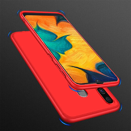 Wewoo Coque Rigide Étui pour PC à couverture intégrale à trois étages Galaxy A20 / A30 rouge