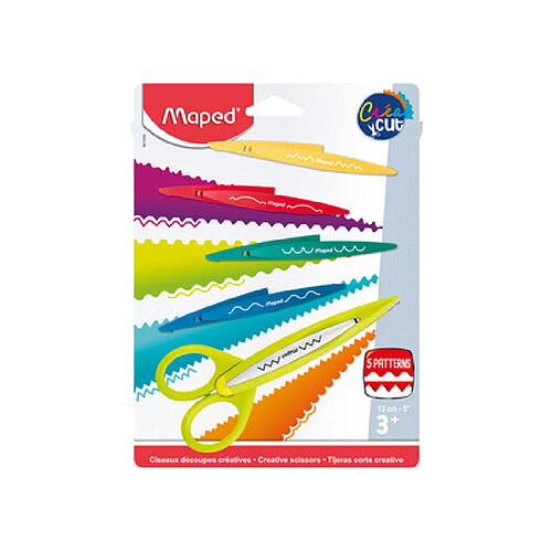 Maped Set de ciseaux cranteurs CreaCut, blister de 3 ()