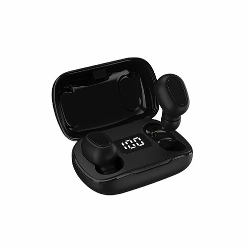 Bluetooth 5.0 Écouteur Sans Fil Led Affichage L21 Pro Tws Stéréo Sport Étanche Écouteurs Casque Noir