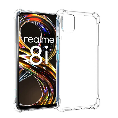 Xeptio Oppo Realme 8i 4G coque gel tpu transparente antichoc avec bords renforcés