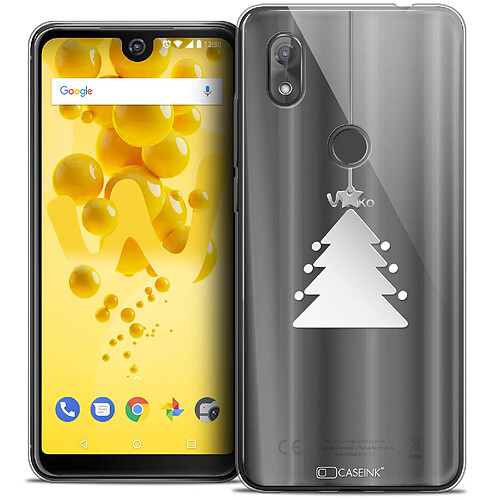 Caseink Coque Housse Etui Wiko View 2 (6.0 ) [Crystal Gel HD Collection Noël 2017 Design Petit Arbre - Souple - Ultra Fin - Imprimé en France]