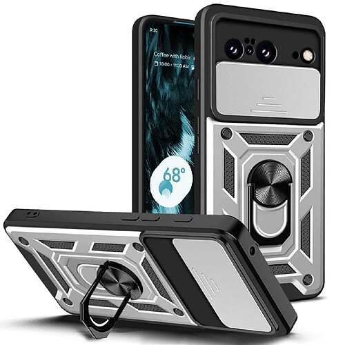 Htdmobiles Coque pour Google Pixel 8 5G - housse etui rigide anti choc + verre trempe - GRIS