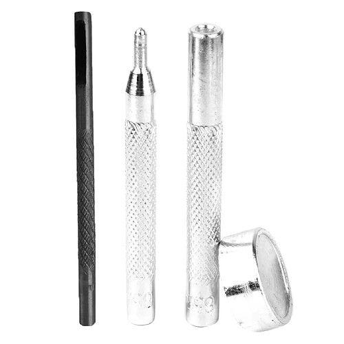 Pression En Acier Fermeture à Bouton Outils Matrice De Poinçonnage 10mm 4pcs Ensemble De L'argent