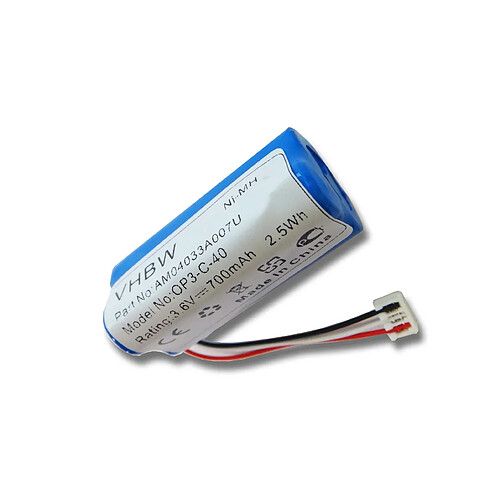 Vhbw Batterie NI-MH 700mAh 3.6V pour WELLA XPERT HS70 Haarschneider, Kadus Clipper HS70, remplace 1520902, HR-AAAU