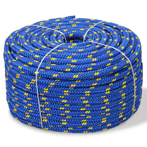 vidaXL Corde de bateau Polypropylène 8 mm 500 m Bleu