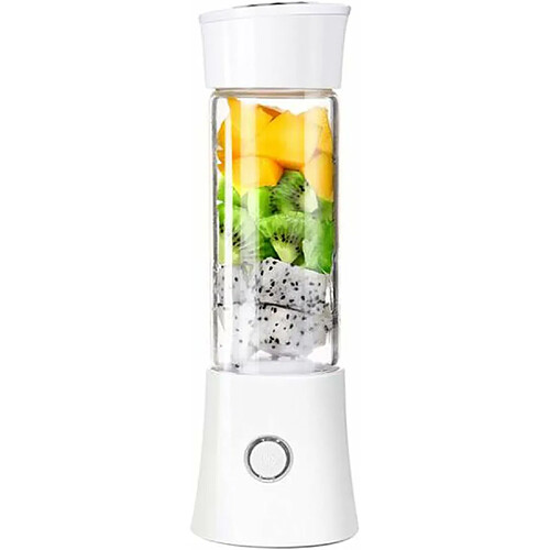 Vendos85 Blender électrique Smoothie 0,48L 100W avec mini USB rechargeable blanc