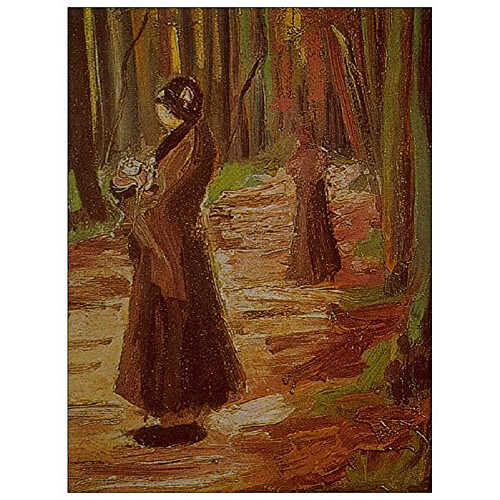 ArtPlaza Van Gogh Vincent-Two Women Panneau Décoratif Bois, Multicolore, 60 x 1,8 x 80 cm