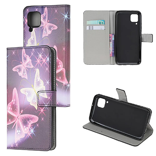 Etui en PU impression de motifs avec support papillon rougeoyant pour votre Huawei P40 Lite