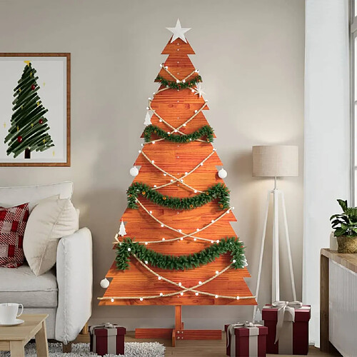 vidaXL Arbre de Noël en bois pour décoration 180 cm bois de pin massif