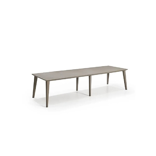 Allibert-Jardin ALLIBERT JARDIN Table Lima 320 8-10 personnes avec allonge - Design contemporain - Cappucino