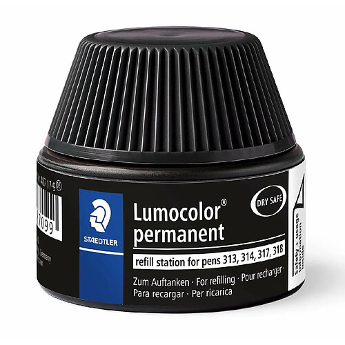 Promark Lumocolor 487 17 - Flacon Recharge 15 Ml Pour Feutres Permanents 313/314/317/318 Noir