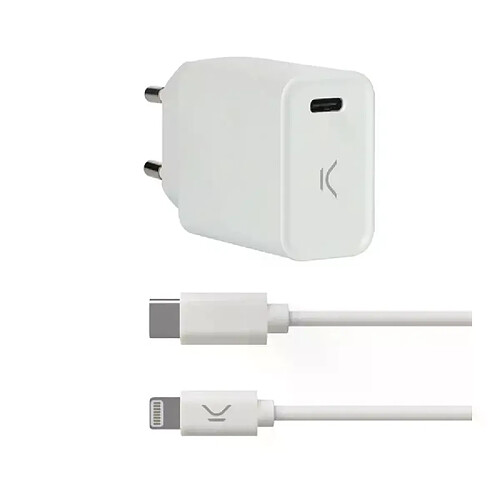 Chargeur USB Iphone KSIX Apple-compatible Blanc