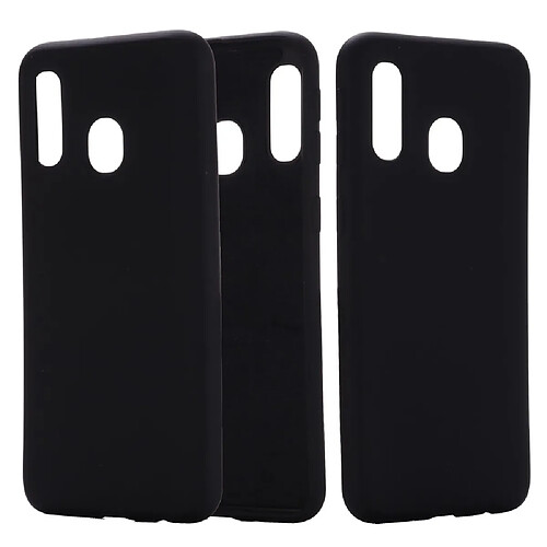 Coque en silicone liquide noir pour votre Samsung Galaxy A40