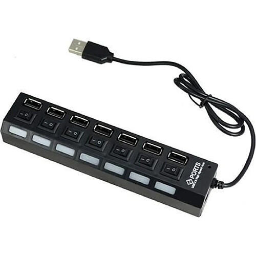 7 ports USB Slim Hub d'extension pour PC