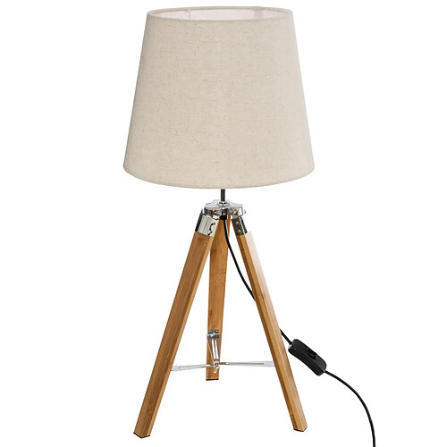 Atmosphera, Createur D'Interieur Lampe à poser trépied Runo Bistrot d'Antan- Beige - Atmosphera