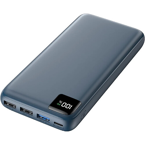 SANAG Batterie Externe 27000Mah Power Bank 22,5W Pd4.0 Qc3.0 Charge Rapide Chargeur Portable Usb C Batterie Portable Avec 4 Usb Sortie & Affichage Led Pour Smartphone Tablette(Bleu)