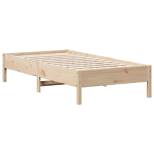 Vidaxl Cadre de lit 90x190 cm Bois de pin massif