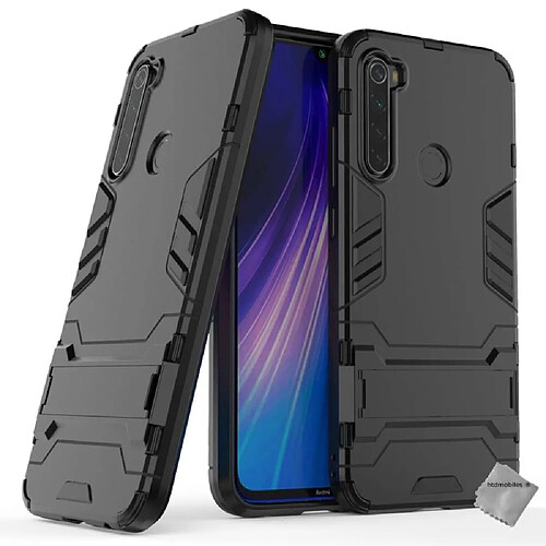 Htdmobiles Coque rigide anti choc pour Xiaomi Redmi Note 8T + verre trempe - NOIR