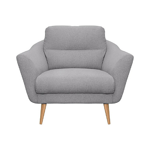 VENESETTI Fauteuil en tissu luxe 1 place, TRENDY gris clair