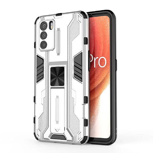 Coque en TPU antichoc, anti-rayures avec béquille, argent pour votre Oppo K9 Pro