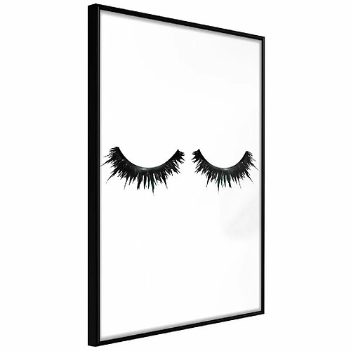 Paris Prix Affiche Murale Encadrée False Eyelashes 30 x 45 cm Noir