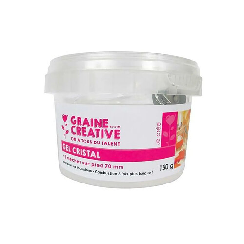 Graines Creatives Gel pour bougies 150 g + 2 mèches