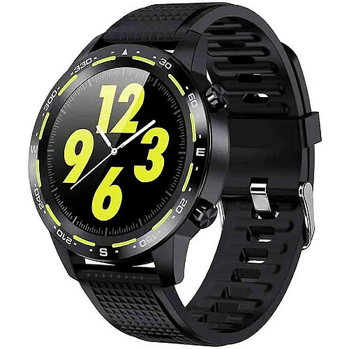 Montre étanche SmartWatch avec moniteur de fréquence cardiaque, podomètre, moniteur de sommeil, chronomètre compatible homme et femme(Jaune)